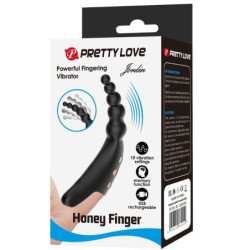 AMOR PRECIOSO - VIBRADOR DE DEDO JORDIN 10 VIBRACIONES NEGRO