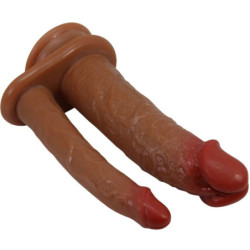 PRETTY LOVE - DILDO DOBLE REALISTA HULBERT CON VIBRACIÓN MULATO