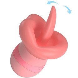 PRETTY LOVE - ESTIMULADOR DE CLÍTORIS CON LENGUA KYLEE, 10 VIBRACIONES, ROSA NUDE