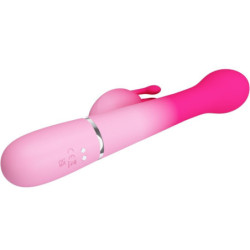 PRETTY LOVE - VIBRADOR MULTIFUNCIÓN DEJON 3 EN 1 CON FORMA DE CONEJO, ROSA