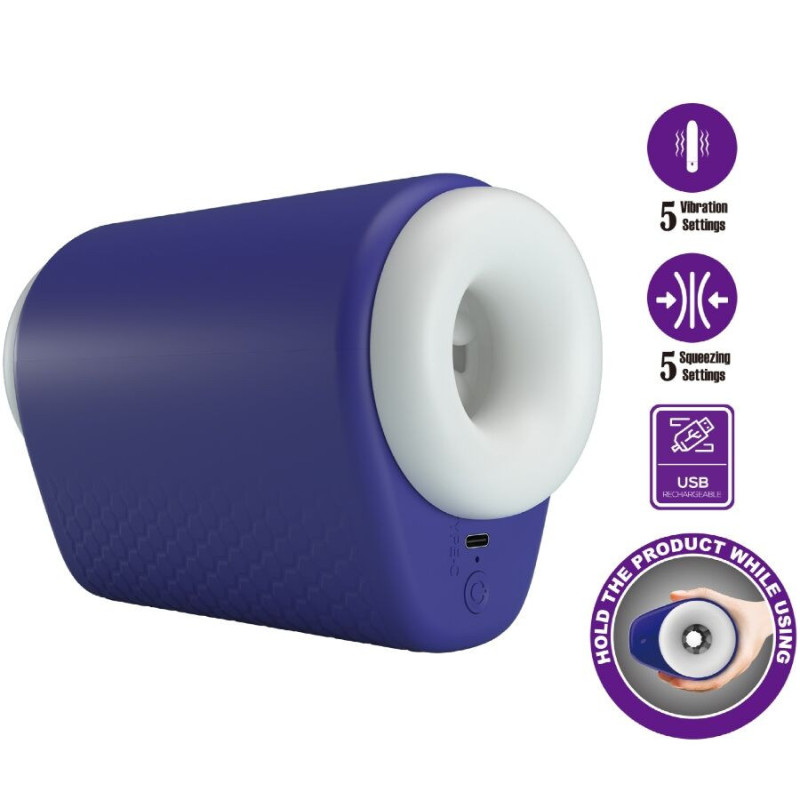 PRETTY LOVE - DJ LADY MASTURBADOR MASCULINO CON VIBRACIÓN, 5 MODOS DE VIBRACIÓN, COLOR MORADO