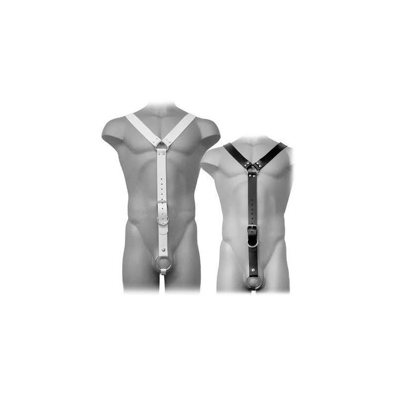 ARNÉS DE CUERO PARA HOMBRE - BLANCO