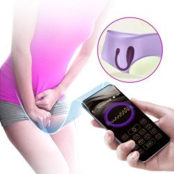 PRETTY LOVE - VIBRADOR LEVIATHAN CONTROLADO POR APP, COLOR MORADO