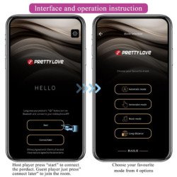 PRETTY LOVE - VIBRADOR LEVIATHAN CONTROLADO POR APP, COLOR MORADO