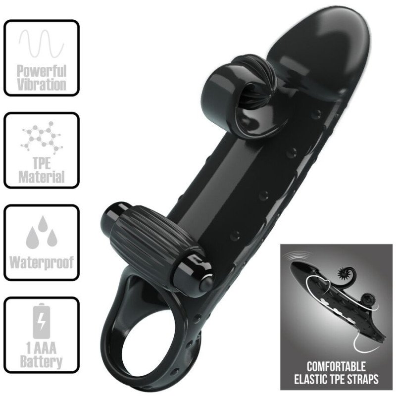 ROMANCE - FUNDA VIBRADORA PARA PENE NEGRA