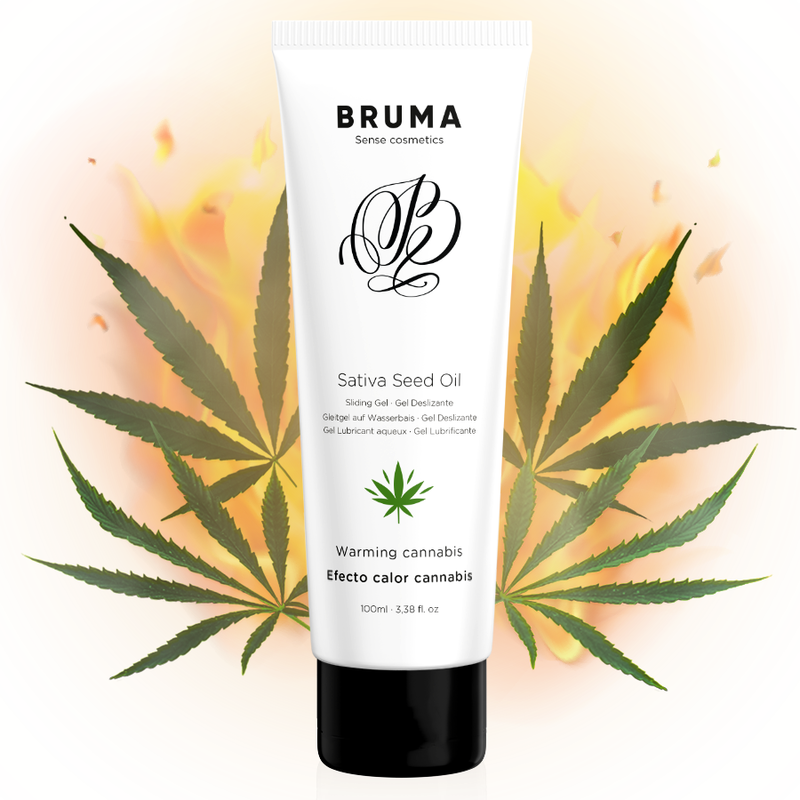 BRUMA - GEL DESLIZANTE DE ACEITE DE SEMILLA SATIVA CON SABOR A CANNABIS Y EFECTO CALIENTE 100 ML