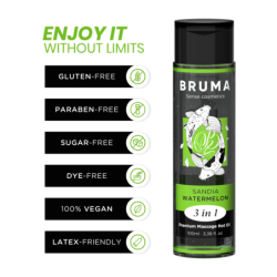 BRUMA - ACEITE CALIENTE DE SANDÍA PARA MASAJE PREMIUM 3 EN 1 - 100 ML
