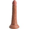 KING COCK - DILDO DE SILICONA REALISTA DE ÉLITE DE 17,8 CM CARAMELO