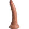 KING COCK - DILDO DE SILICONA REALISTA DE ÉLITE DE 17,8 CM CARAMELO