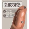 KING COCK - DILDO DE SILICONA REALISTA DE ÉLITE DE 17,8 CM CARAMELO