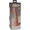 KING COCK - DILDO DE SILICONA REALISTA DE ÉLITE DE 17,8 CM CARAMELO