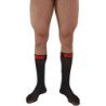 MACHO - CALCETINES FINOS TALLA ÚNICA NEGRO/ROJO