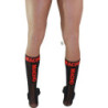 MACHO - CALCETINES FINOS TALLA ÚNICA NEGRO/ROJO