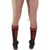 MACHO - CALCETINES FINOS TALLA ÚNICA NEGRO/ROJO