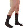 MACHO - CALCETINES FINOS TALLA ÚNICA NEGRO/ROJO