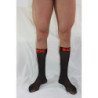 MACHO - CALCETINES FINOS TALLA ÚNICA NEGRO/ROJO