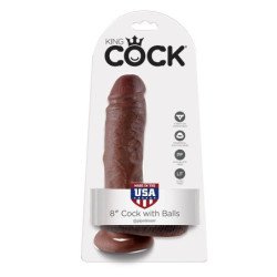 KING COCK 8" PENE MARRÓN...