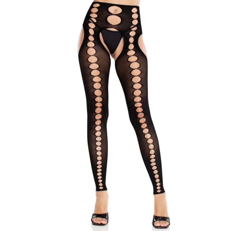 LEG AVENUE - MEDIAS OPACAS SIN TIRANTES NI COSTURAS NEGRAS