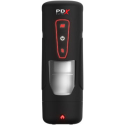 PDX ELITE - MILK ME HOTTER: MASTURBADOR AUTOMÁTICO CON VIBRACIÓN, EFECTO DE EMPUJE Y CALOR