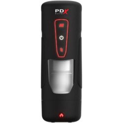 PDX ELITE - MILK ME HOTTER: MASTURBADOR AUTOMÁTICO CON VIBRACIÓN, EFECTO DE EMPUJE Y CALOR