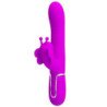 PRETTY LOVE - VIBRADOR MULTIFUNCIONAL CON FORMA DE CONEJO 4 EN 1 MARIPOSA FUCSIA