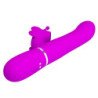 PRETTY LOVE - VIBRADOR MULTIFUNCIONAL CON FORMA DE CONEJO 4 EN 1 MARIPOSA FUCSIA