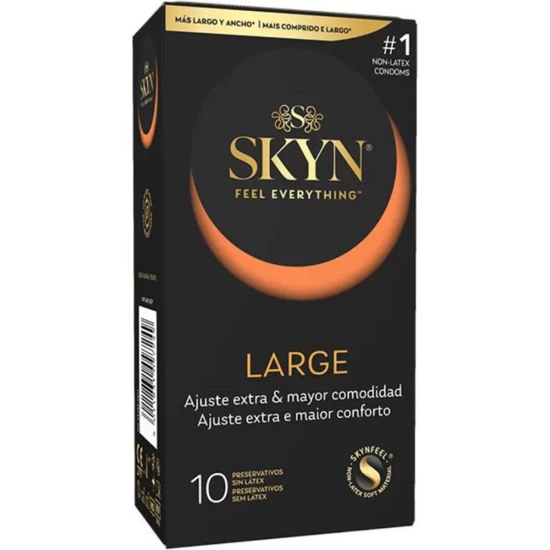 SKYN - PRESERVATIVOS GRANDES DE AJUSTE EXTRA (10 UNIDADES)