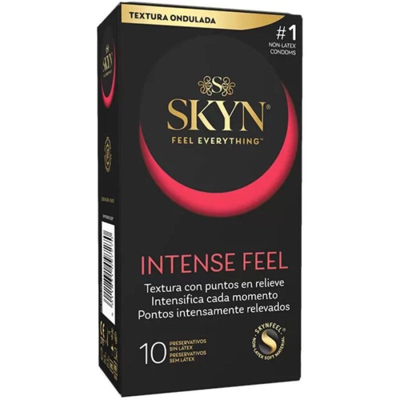 SKYN - PRESERVATIVO TEXTURIZADO DE SENSACIÓN INTENSA CON DISEÑO ONDULADO 10 UNIDADES