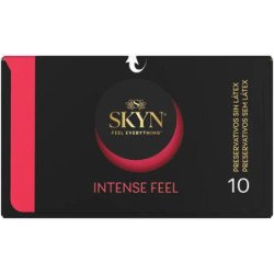 SKYN - PRESERVATIVO TEXTURIZADO DE SENSACIÓN INTENSA CON DISEÑO ONDULADO 10 UNIDADES