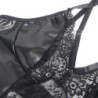SUBBLIME - 957520 VESTIDO DE PIEL CON ENCAJE FLORAL NEGRO S/M