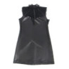 SUBBLIME - 957551 VESTIDO DE CUERO NEGRO CON CUELLO DE ENCAJE L/XL