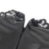 SUBBLIME - 957551 VESTIDO DE CUERO NEGRO CON CUELLO DE ENCAJE L/XL