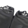 SUBBLIME - 957551 VESTIDO DE CUERO NEGRO CON CUELLO DE ENCAJE L/XL