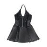 SUBBLIME - 957711 VESTIDO DE CUERO CON CREMALLERA Y ENCAJE NEGRO L/XL