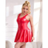 SUBBLIME - 957698 VESTIDO DE PIEL ROJO CON CREMALLERA Y CORAZÓN L/XL