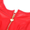 SUBBLIME - 957681 VESTIDO DE PIEL ROJO CON CREMALLERA Y CORAZÓN S/M