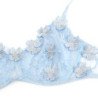 SUBBLIME - 957636 CONJUNTO DE SUJETADOR Y BRAGUITAS BORDADOS CON FLORES AZUL CIELO TALLA L/XL