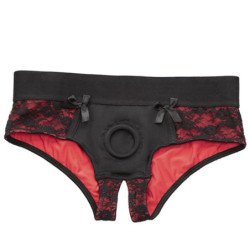 CALEXOTICS - CONJUNTO ESCANDALOSO DE BRAGUITAS SIN ENTREPIERNA CON DILDO TALLA S/M