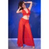 CHILIROSE - CR 4857 CONJUNTO DE TOP Y PANTALÓN ROJO TALLA XL