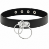 COQUETTE CHIC DESIRE - GARGANTA DE CUERO VEGANO CON DOBLE ANILLO