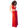 CHILIROSE - CR 4857 CONJUNTO DE TOP Y PANTALÓN ROJO TALLA S