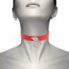 COQUETTE CHIC DESIRE - COLLAR DE CUERO VEGANO ROJO - ACCESORIO FETICHE PARA MUJER