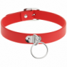 COQUETTE CHIC DESIRE - COLLAR DE CUERO VEGANO ROJO - ACCESORIO FETICHE PARA MUJER