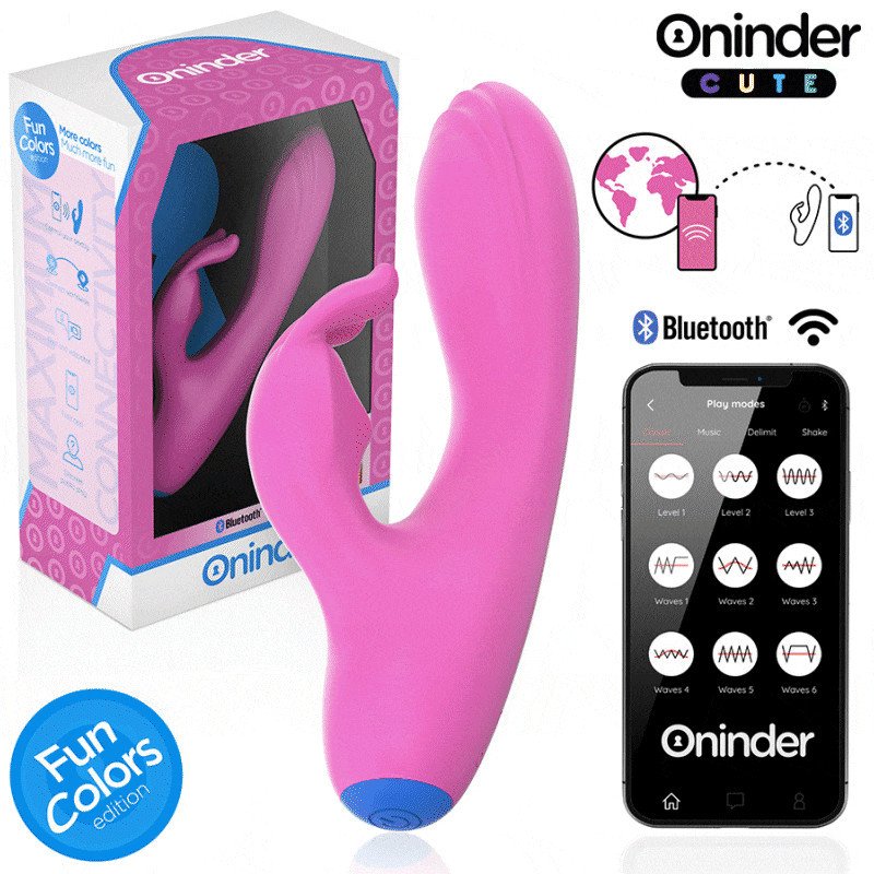 ONINDER CUTE - VIBRADOR CONEJITO DE AMOR PARA EL PUNTO G Y EL CLÍTORIS - APLICACIÓN GRATUITA MUNDIAL