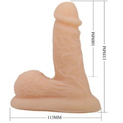 PRETTY LOVE - DILDO WILDON ULTRA REALISTA Y ELÁSTICO DE 10 CM NATURAL