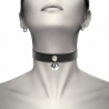 COQUETTE CHIC DESIRE - COLLAR DE CUERO VEGANO PARA MUJER CON SONAJERO