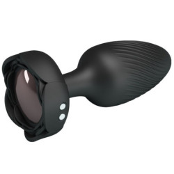 PRETTY LOVE - Tapón anal OSBORN con luz LED, negro, 9,8 cm