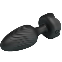 PRETTY LOVE - Tapón anal OSBORN con luz LED, negro, 9,8 cm