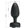 PRETTY LOVE - Tapón anal OSBORN con luz LED, negro, 9,8 cm