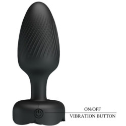 PRETTY LOVE - Tapón anal OSBORN con luz LED, negro, 9,8 cm